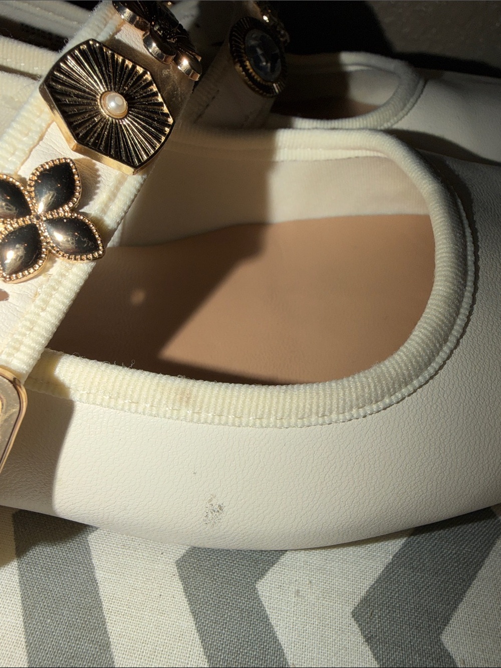 a new day Cream Embellished Mary Jane Flats - Picture 4 of 4